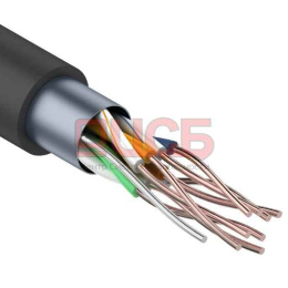 Кабель медный FTP, кат.5Е, 4 пары Rexant уличный (бухта 305м) 01-0146 