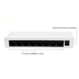AMATEK  AN-SG8 - 8-портовый 1000 Мбит/с коммутатор