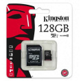 Карта памяти Kingston microSD 128Gb Class10  + microSD