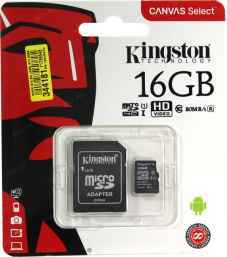 Флэш-карта microSDHC 16 GB Kingston