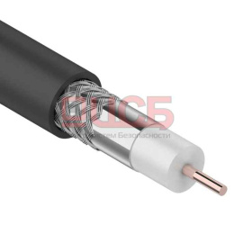 Кабель RG-6U коаксиальный черный наружный (100 м) 01-2202