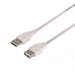 Кабель USB (шт. USB A - гн. USB A) 5 метров, серый REXANT 18-1117