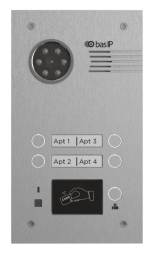 BAS-IP BA-04MD SILVER - Вызывная панель на 4 абонента.