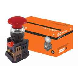 AЕА-22 кнопка грибок красный (220В) TDM SQ0704-0015