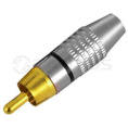 РАЗЪЕМ TS RCA штекер под винт, металл
