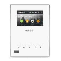 AU-04LA WHITE BAS-IP Видеодомофон индивидуальный. Дисплей: 4” TFT